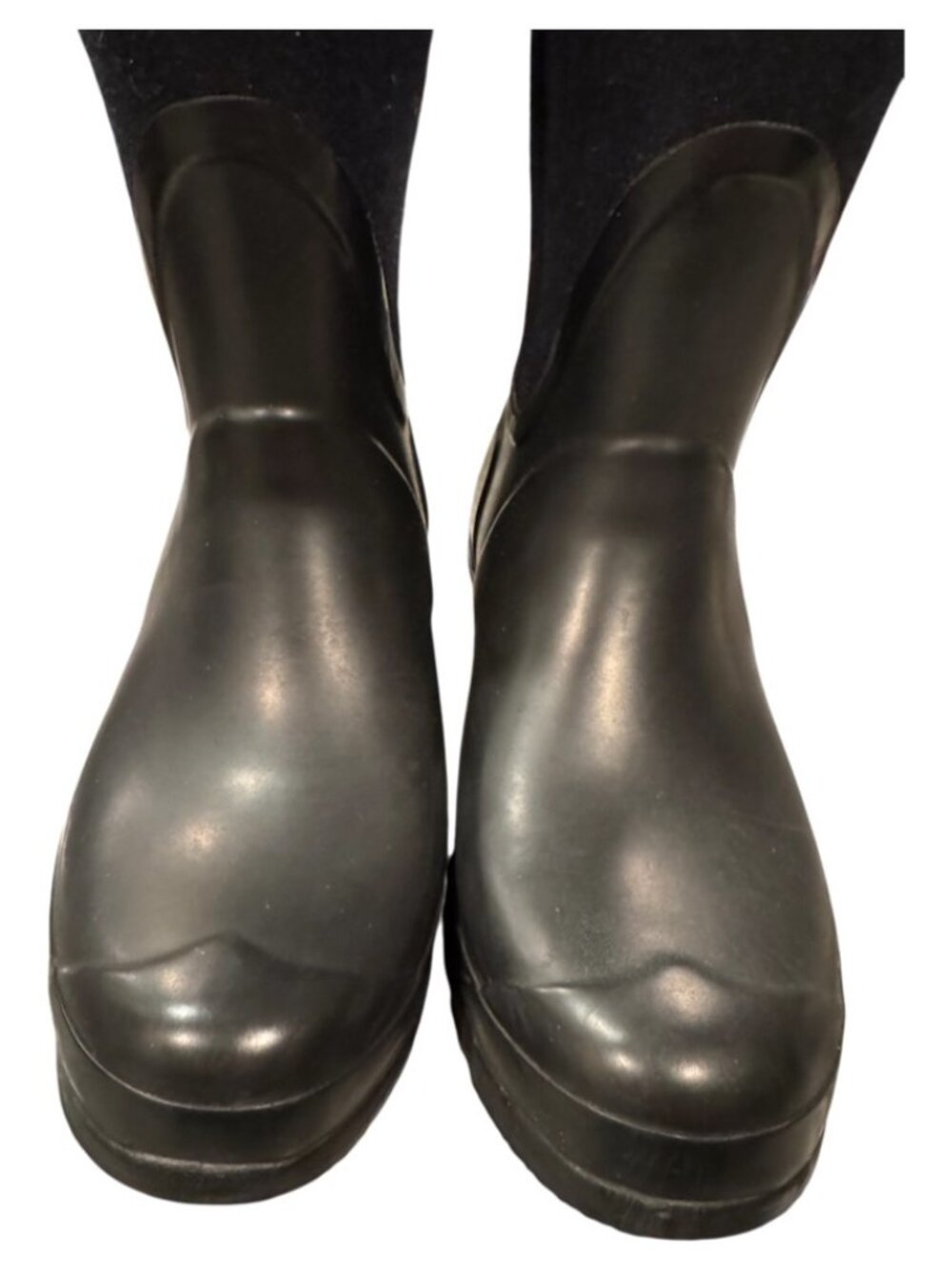 Hunter Arlen Tall Waterproof Boots Women’s 8 Black Rubber Wool Blend Winter - Picture 4 of 9